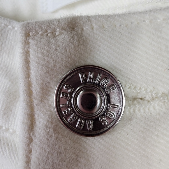 PAIGE Hoxton Ankle Pant Brushed Cotton Slim  Fit Stretch Light Ecru Size 28 - Picture 6 of 14